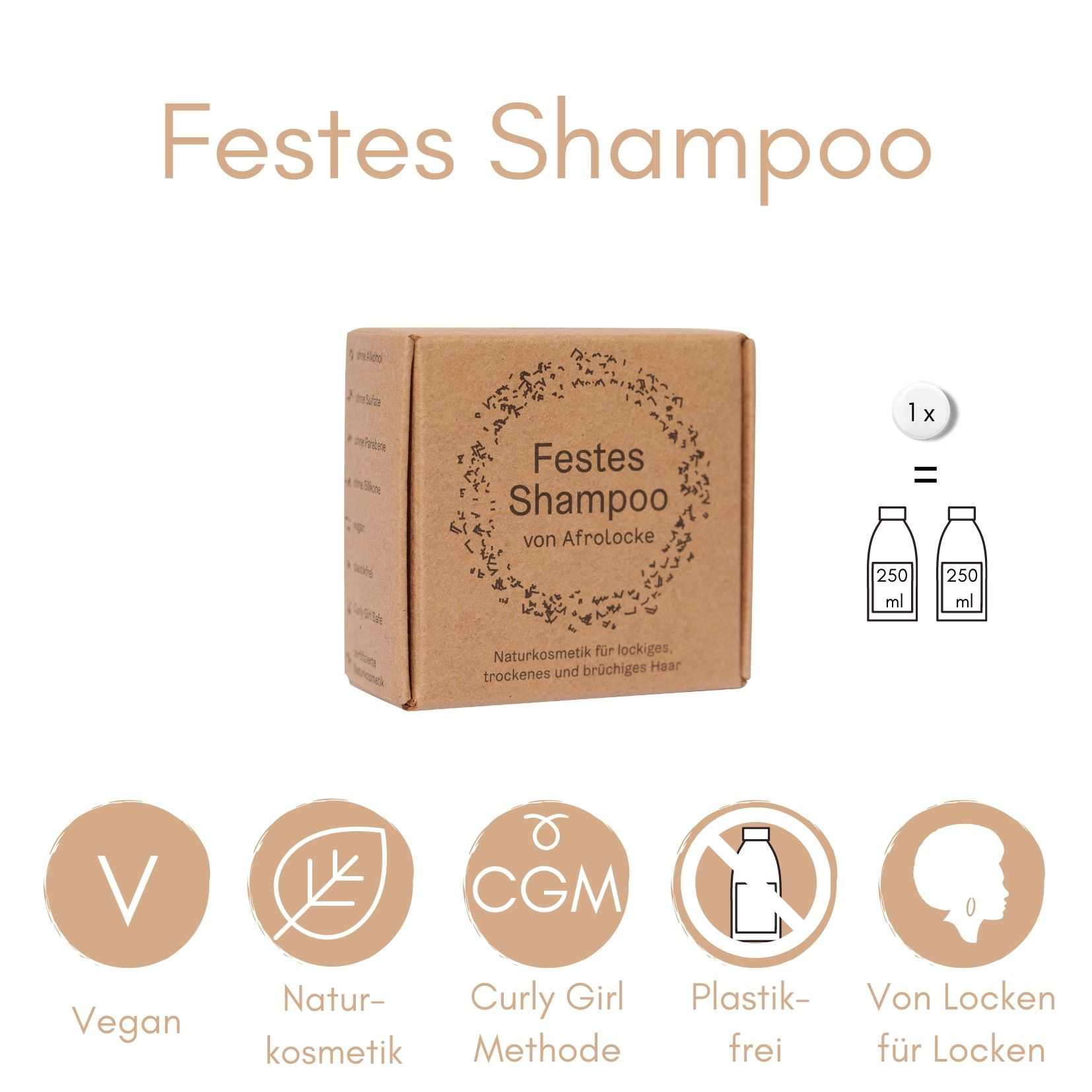 Afrolocke Festes Shampoo shampoo solido ricci vegano idratante