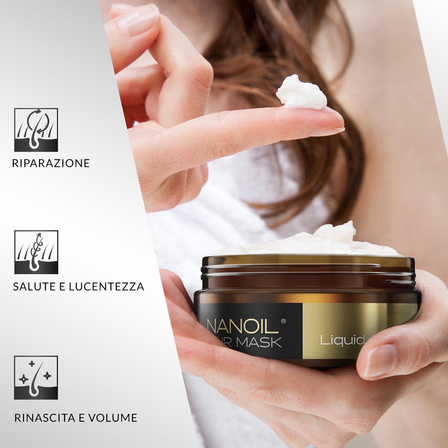 Nanoil Liquid Silk Maschera Capelli 300ml Seta Liquida