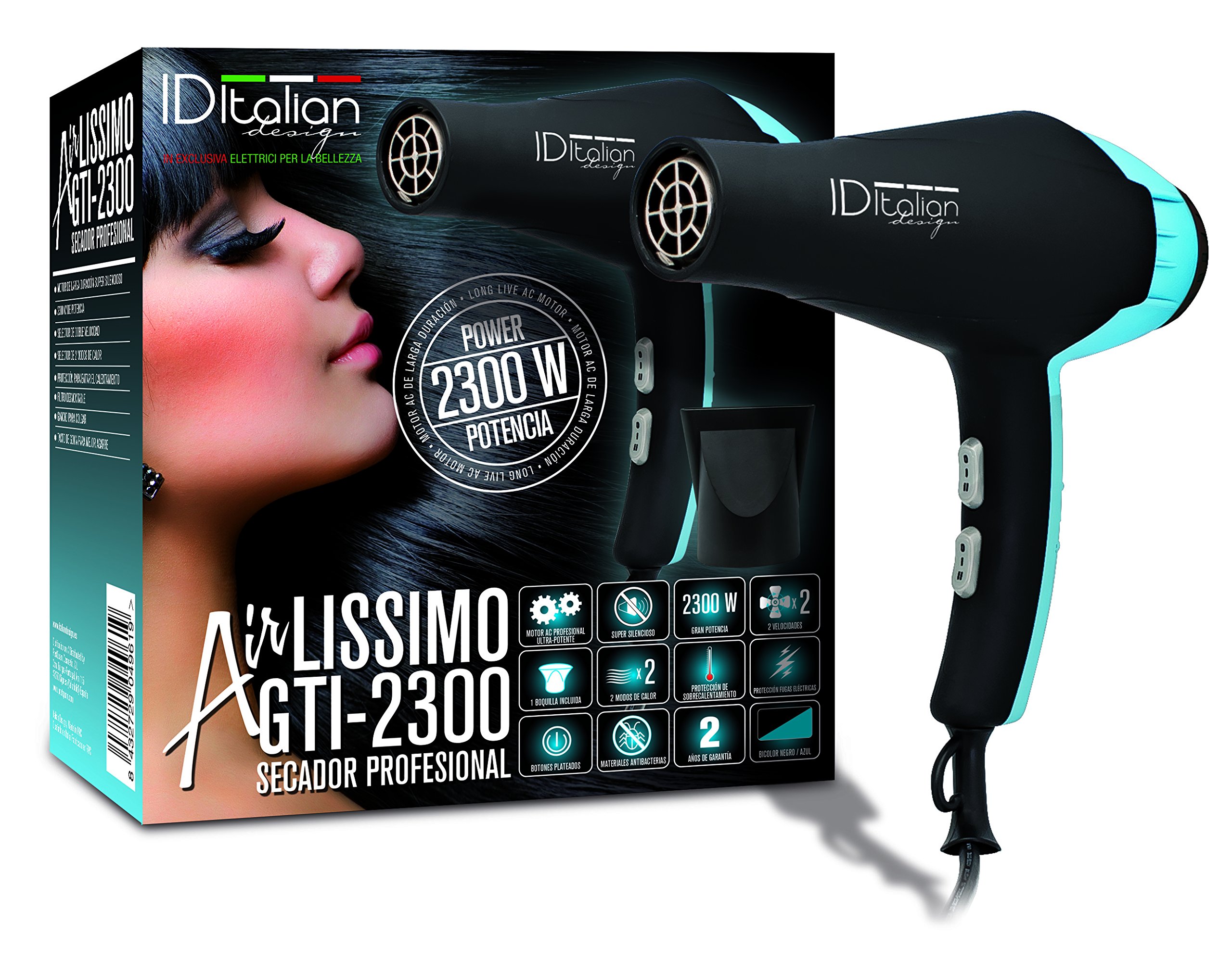 Airlissimo 2300 Asciugacapelli Professionale Rosa Glamour