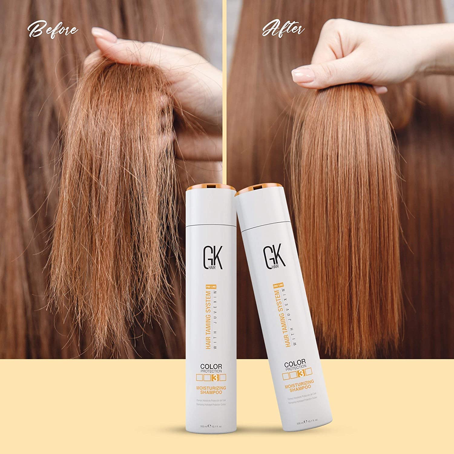 GK Hair Intense Moisture Pack Kit Shampoo Balsamo Siero Idratazione