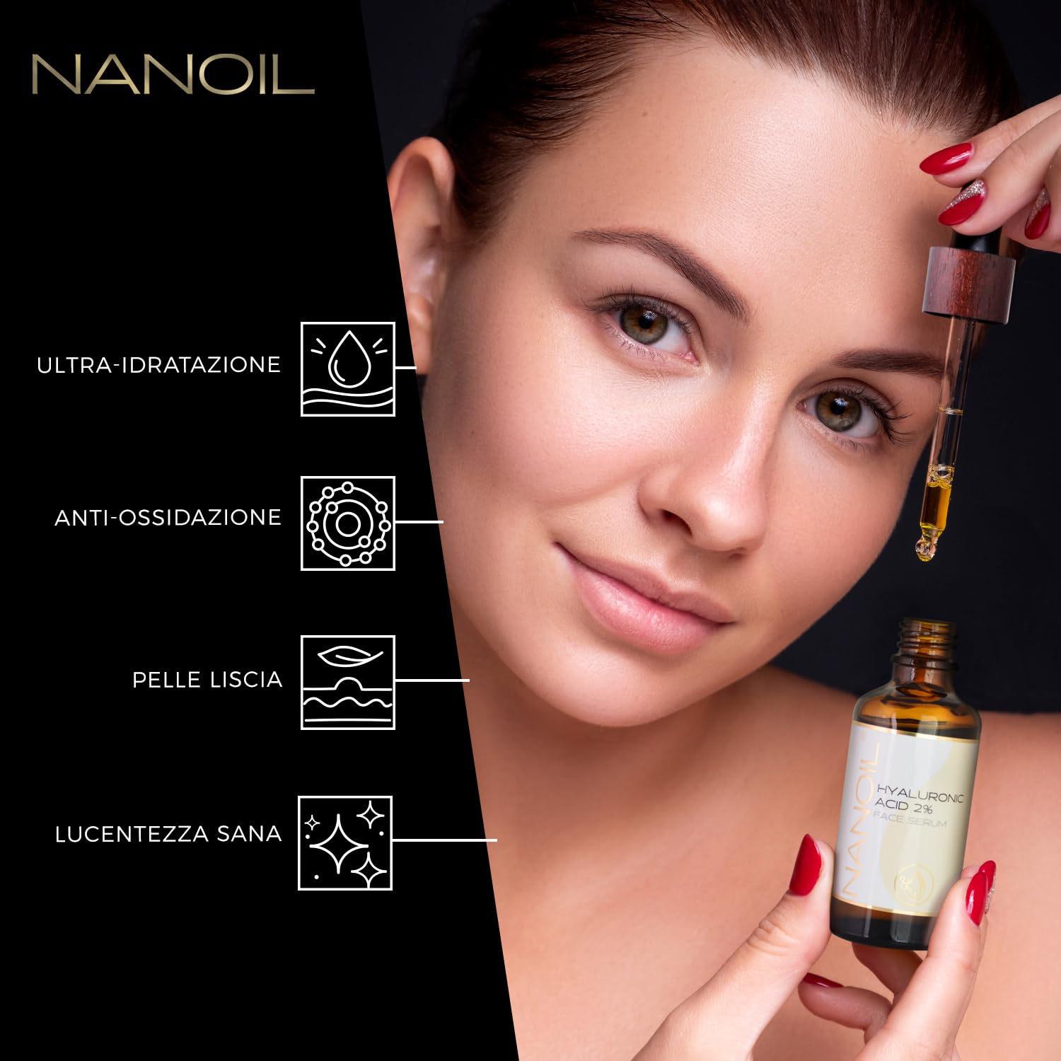 Nanoil Hyaluronic siero viso acido ialuronico 50 ml idratante