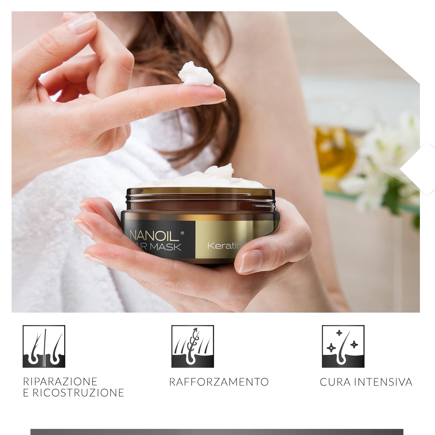 Nanoil Keratin Hair Mask maschera capelli 300ml cheratina