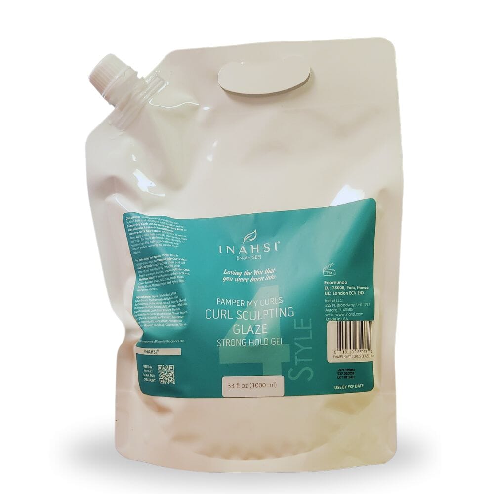 Inahsi Pamper My Curls Curl Sculpting Glaze gel forte 12oz