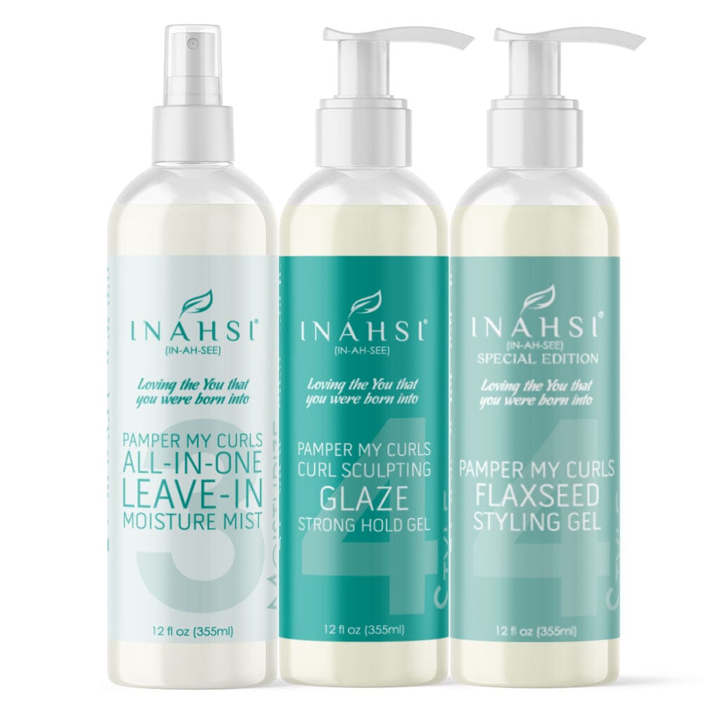 Inahsi Bundles Curls for Days Collection kit capelli 2oz ricci