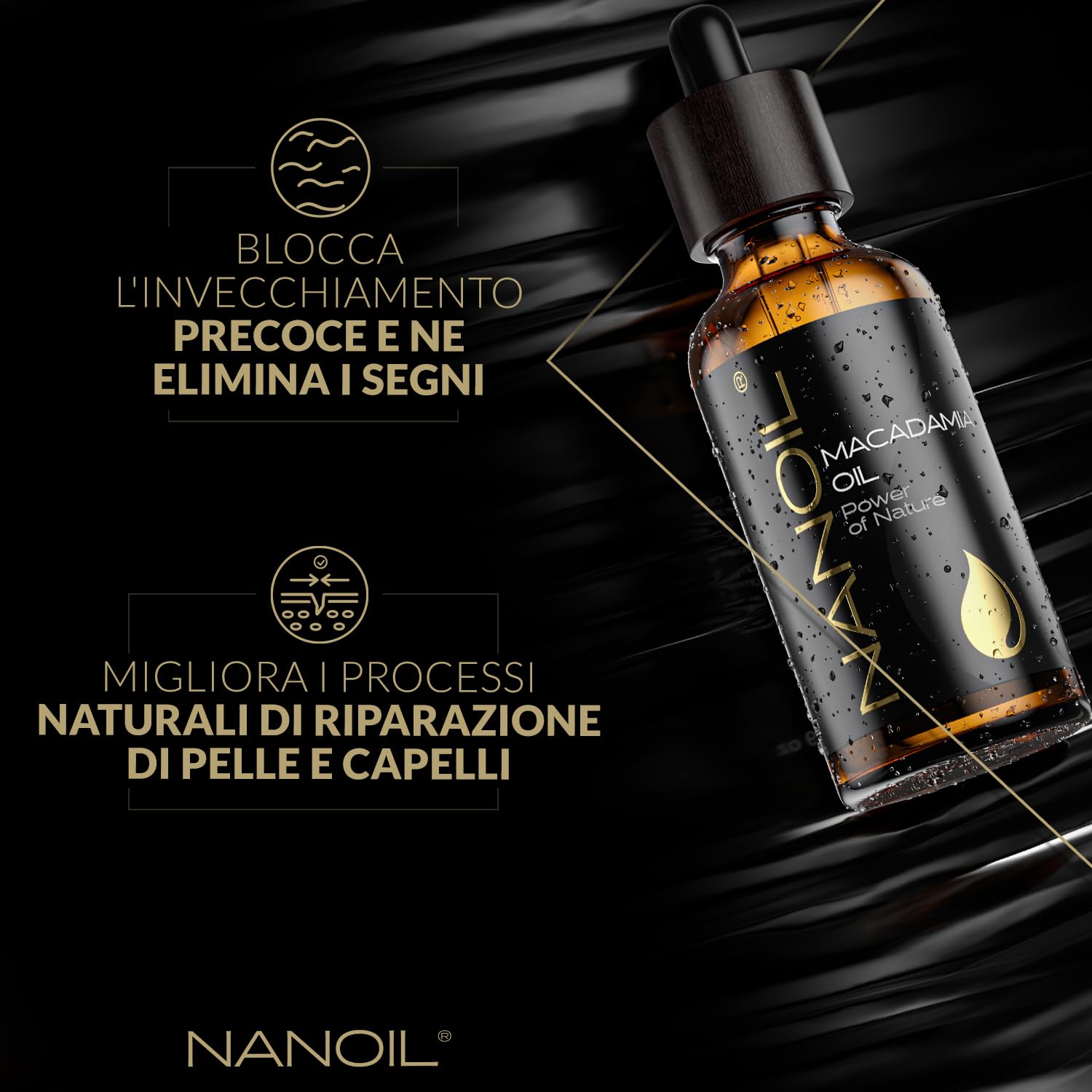 Nanoil Olii Macadamia Oil olio viso corpo capelli 50 ml bio