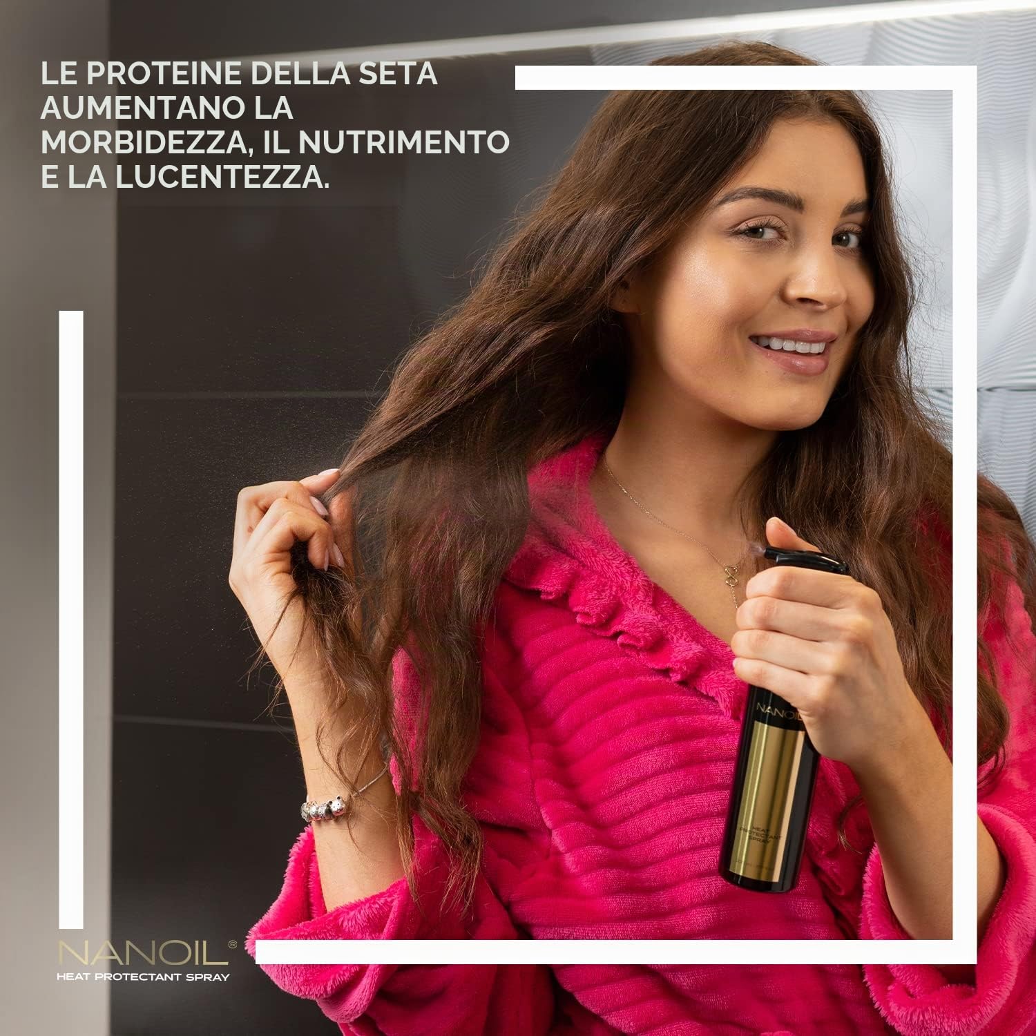 Nanoil Styling Spray Termoprotettore Capelli 200 ml Proteine Seta