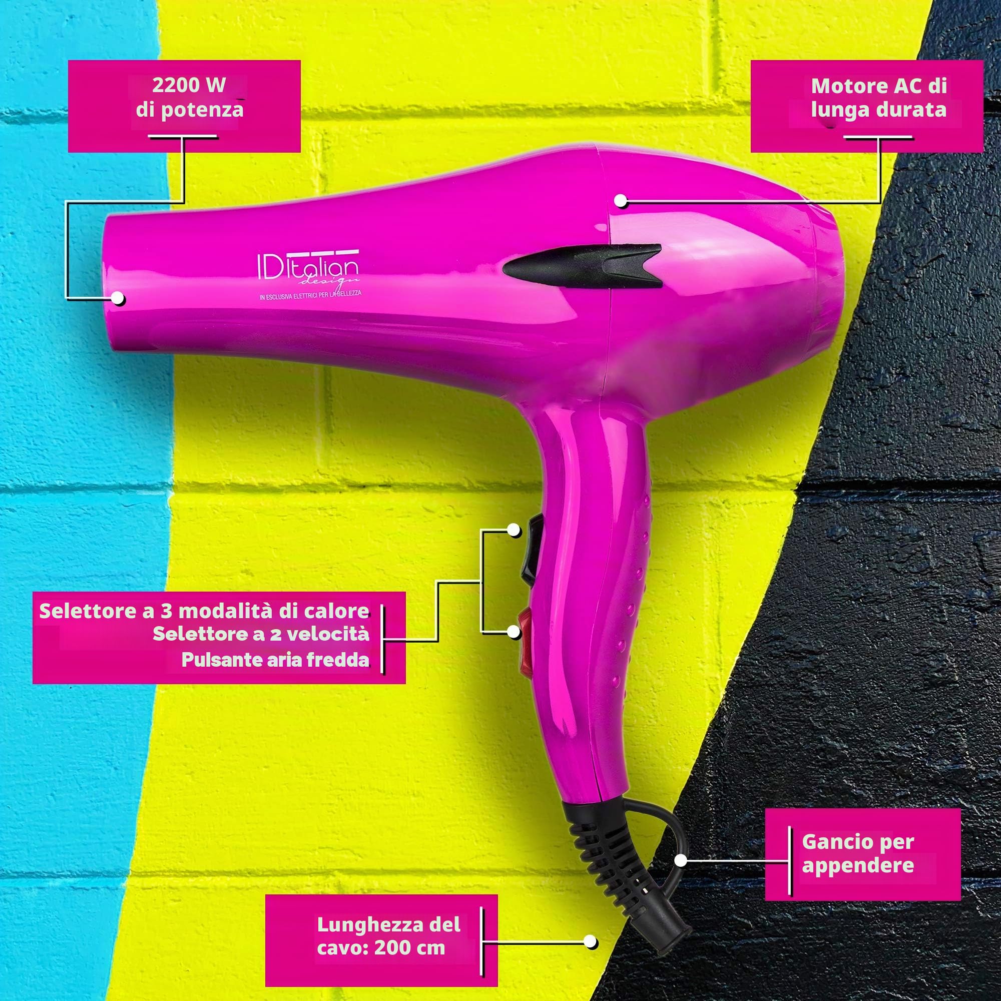 ID Italian Design GTI 2600 Passion Plus phon 2400W fucsia