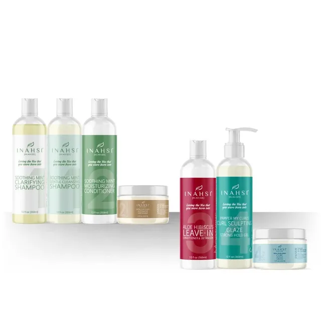 Inahsi Bundles Curly-Coily Holiday Collection kit ricci idratante