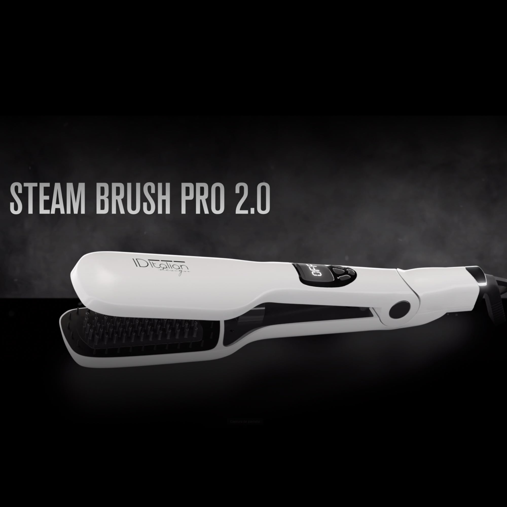 Italian Design Steam Blush Pro 2.0 Spazzola a Vapore 80W Bianca