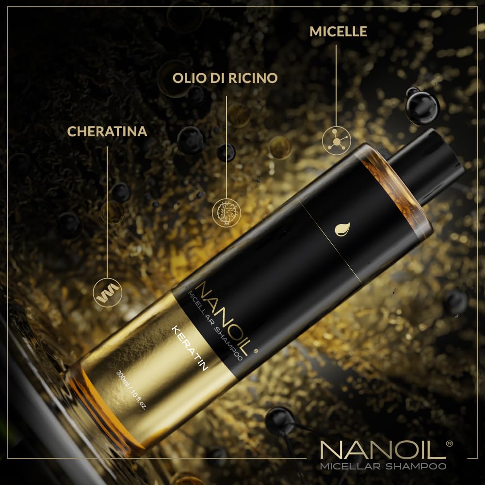 Nanoil Shampoo Micellare Cheratina 300 ml Riparatore