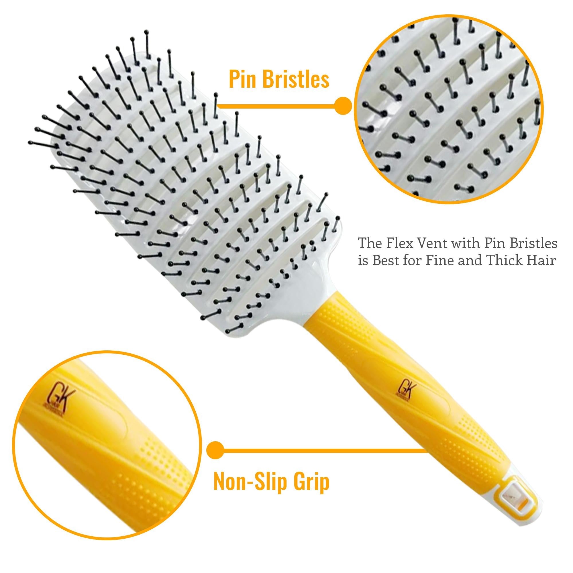 GK Hair Hair Styling Tools Vent Brush 76 mm Spazzola Phon