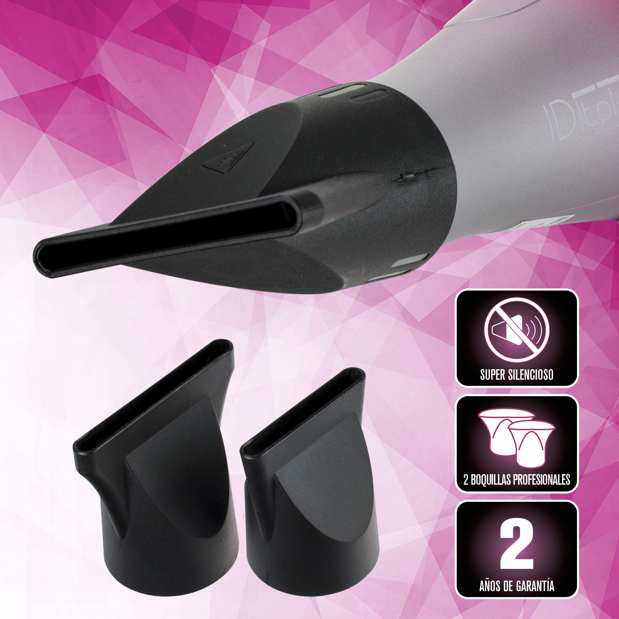 Airlissimo 2300 Asciugacapelli Professionale Rosa Glamour