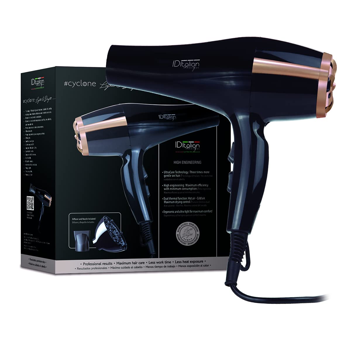Postquam Cyclone Air Tech asciugacapelli 2300W leggero