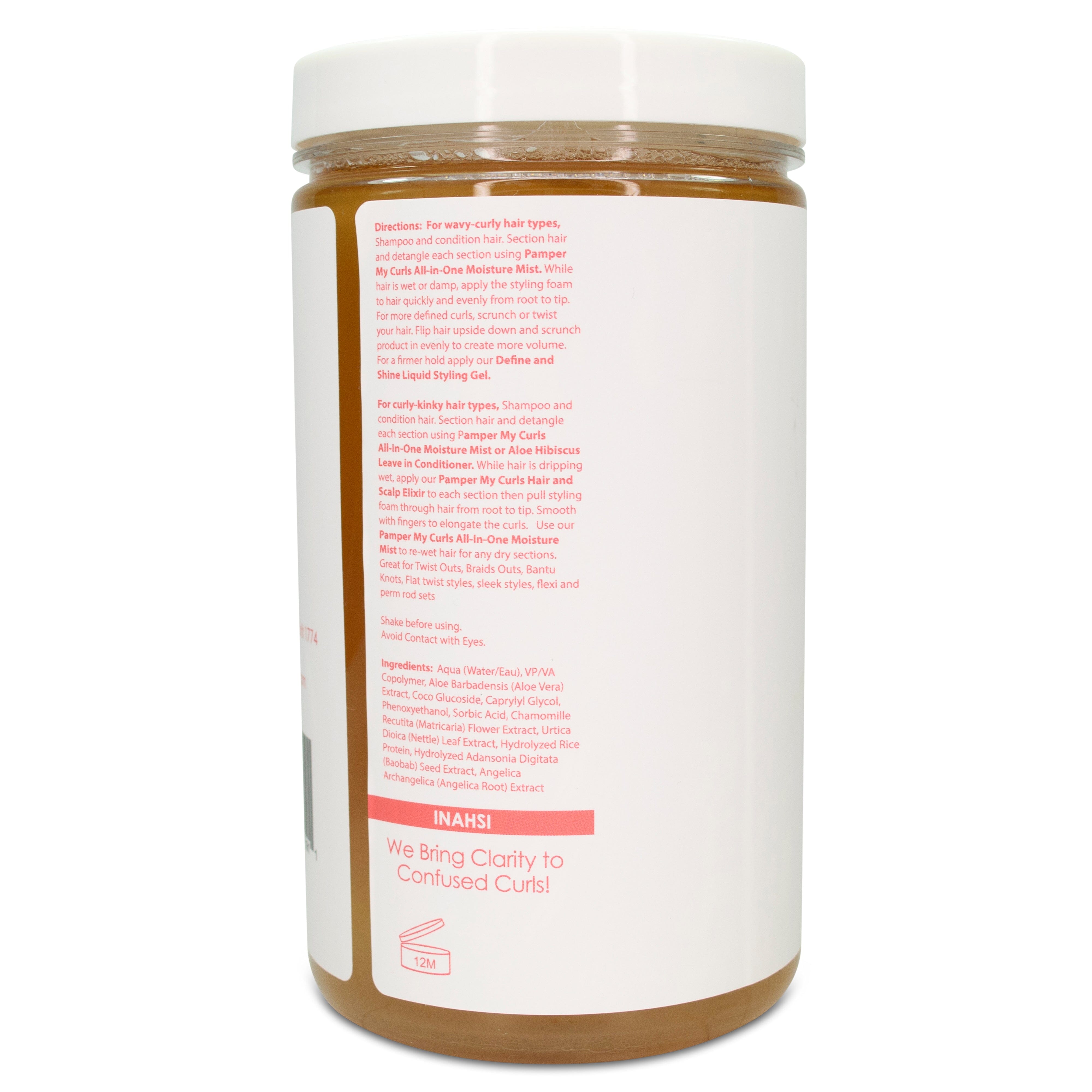 Inahsi Define & Shine spuma capelli volume 33oz