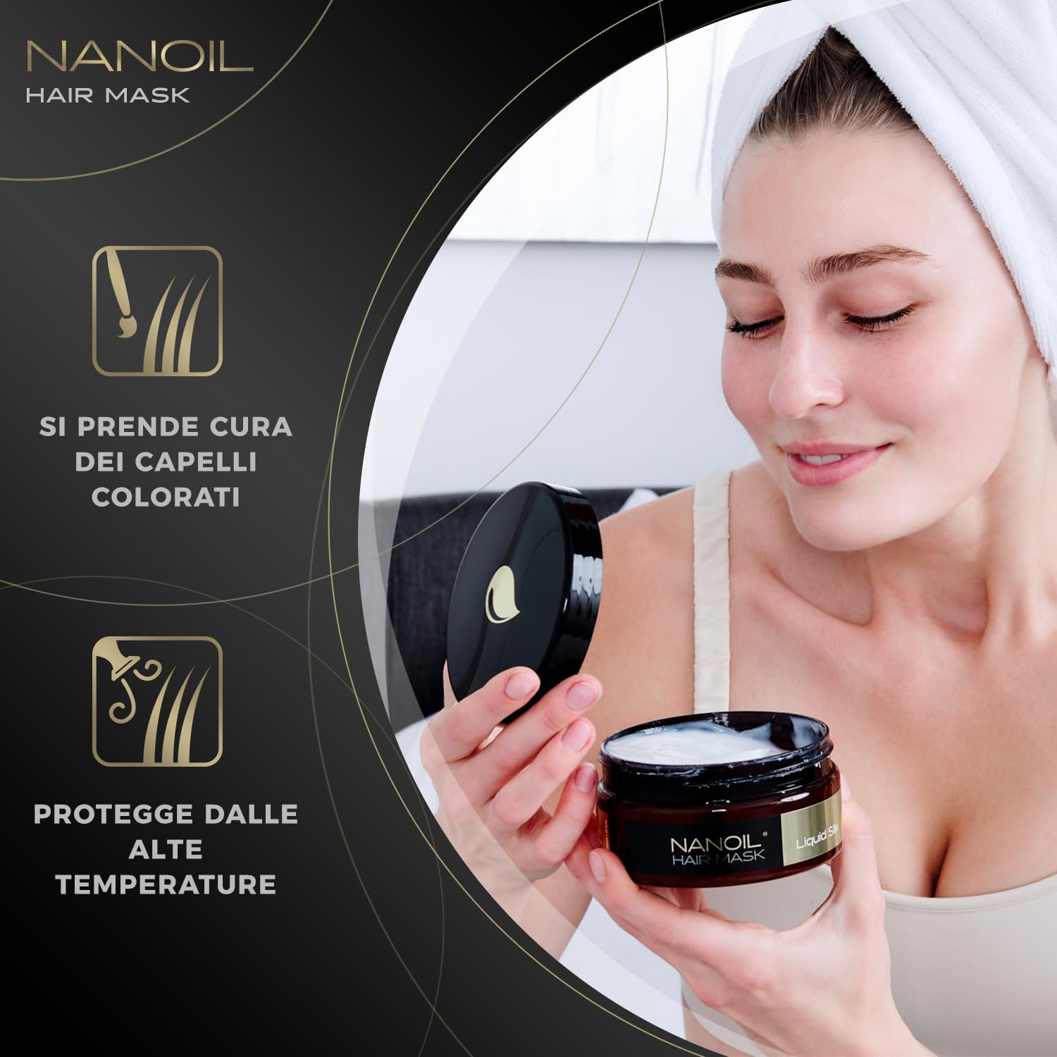 Nanoil Liquid Silk Maschera Capelli 300ml Seta Liquida