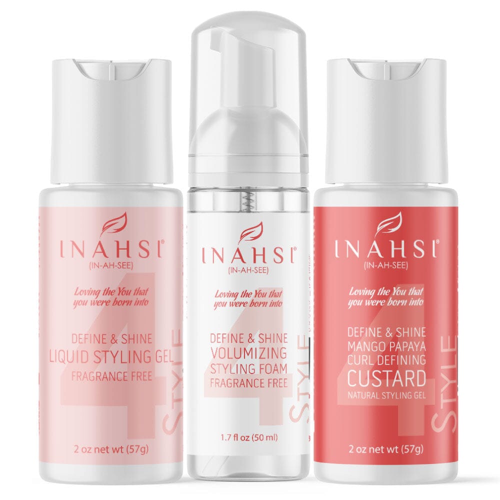 Inahsi Bundles Define & Shine Kit Ricci Gel Spuma Custard