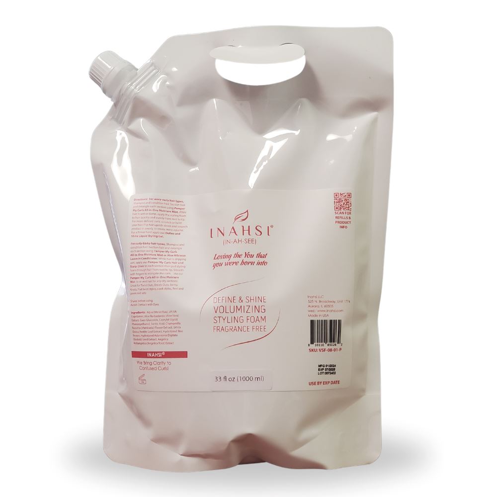 Inahsi Define & Shine spuma capelli volume 33oz