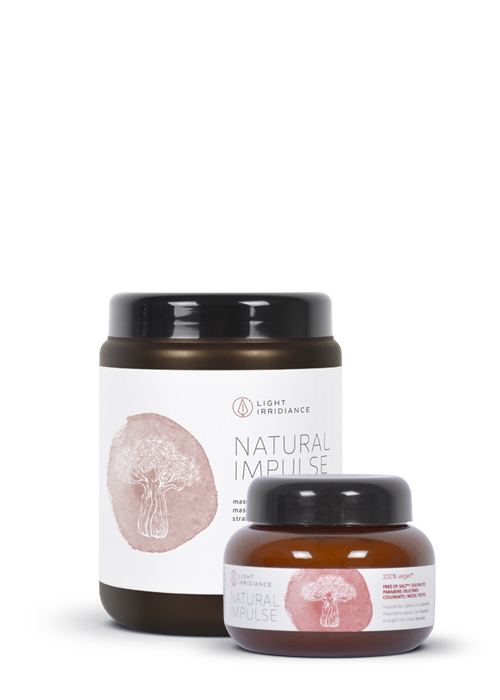 Light Irridiance Natural Impulse Baobab maschera capelli lisci