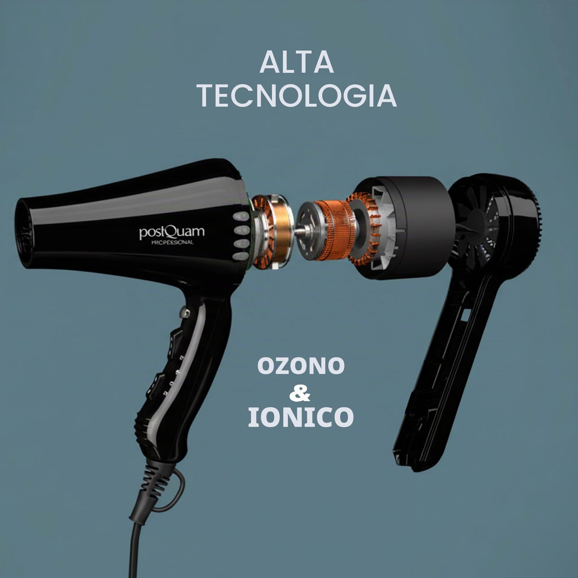 Postquam Elite Protect phon capelli ionico 2200W ozono