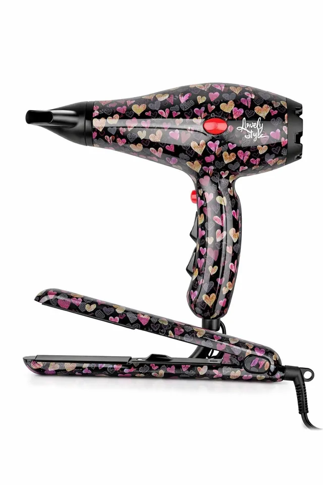 Postquam Lovely Style set phon + piastra cuori donna