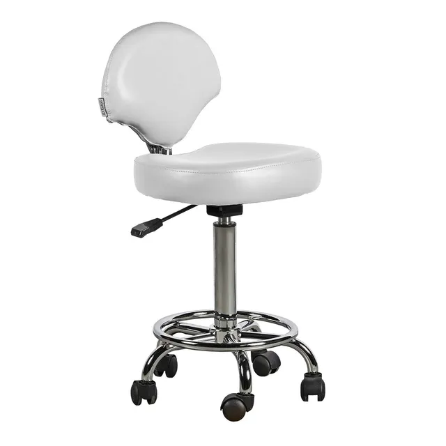 Italian Design Ferrara Sgabello Parrucchiere Bianco Regolabile