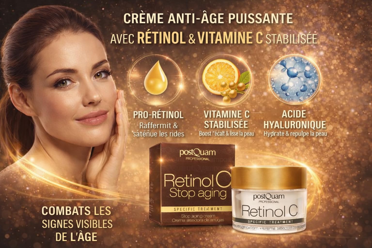 Postquam Retinol A Crema Viso Antirughe 50ml Retinolo Vitamina C