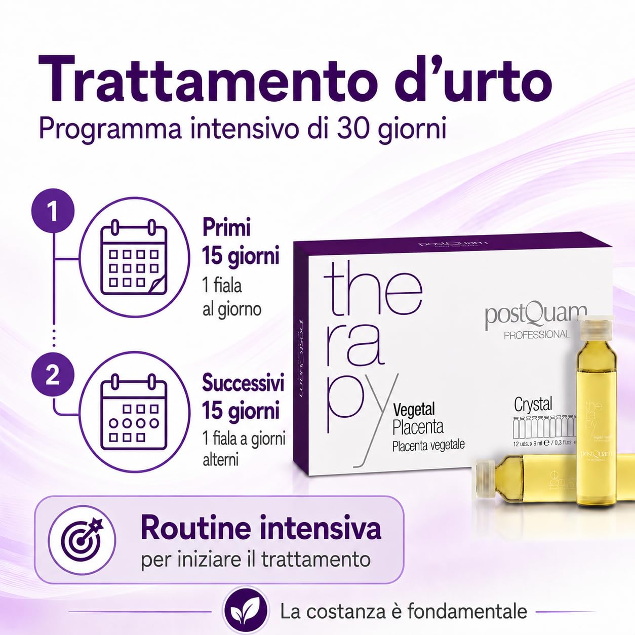 Postquam Tratamento fiale capelli placenta 12x9 ml