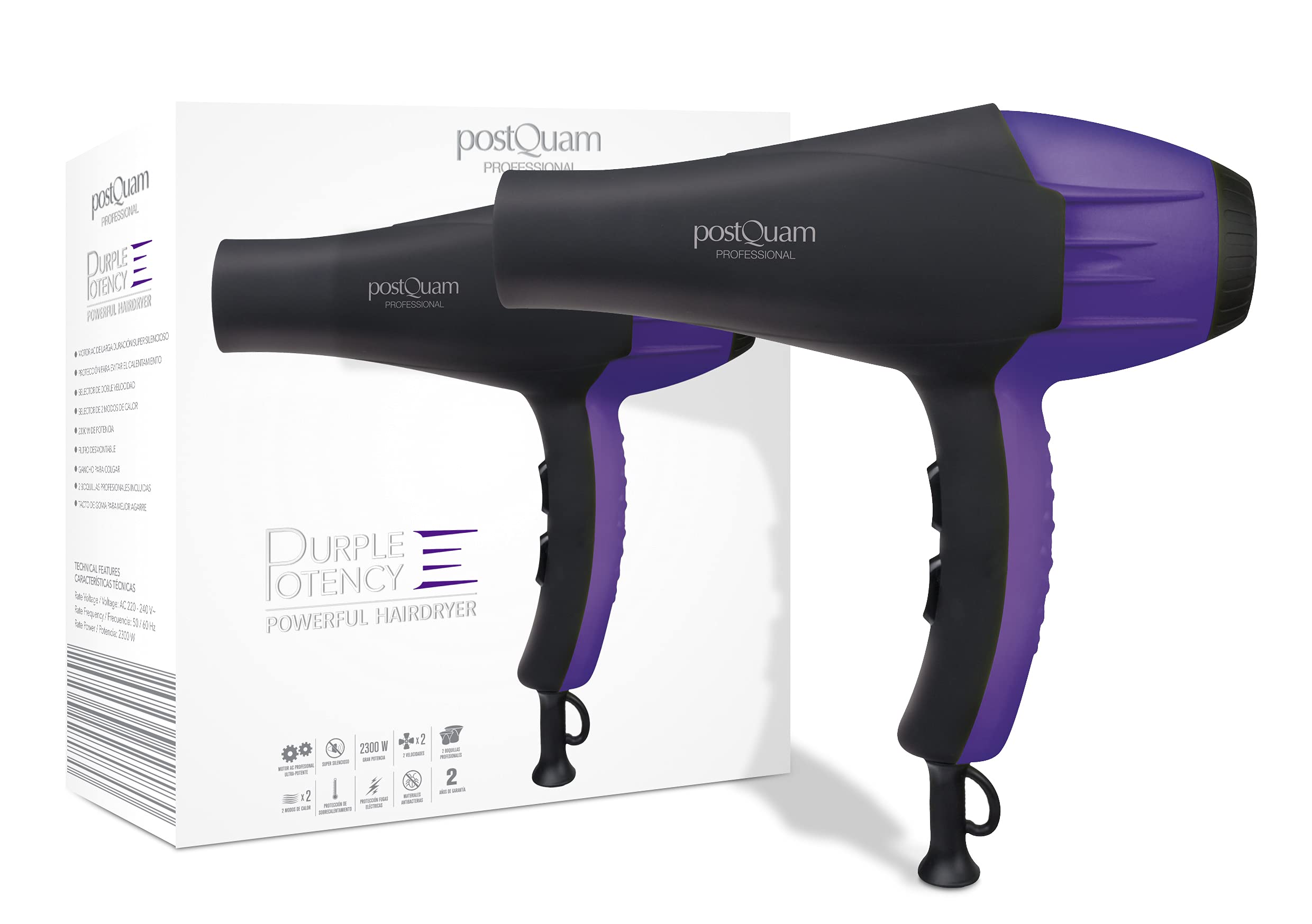 Postquam Purple Potency phon capelli nero professionale