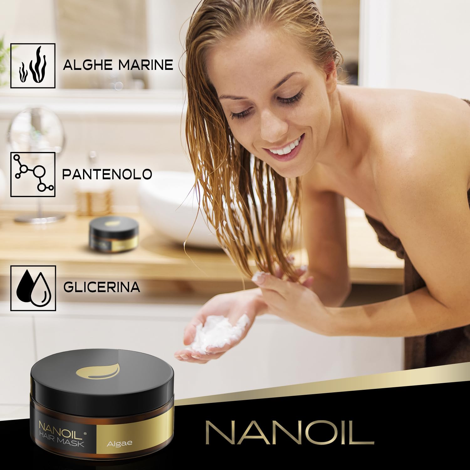 Nanoil Algae Hair Mask maschera capelli alghe 300 ml idratante