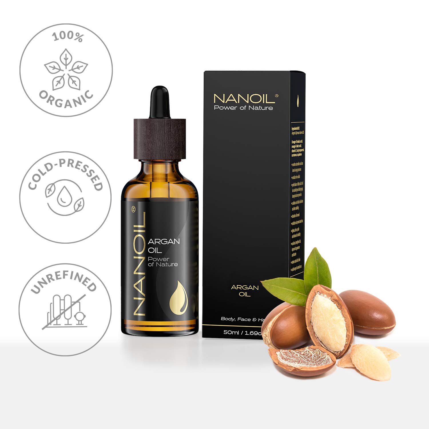 Nanoil Olii Olio Argan Viso Corpo Capelli 50 ml