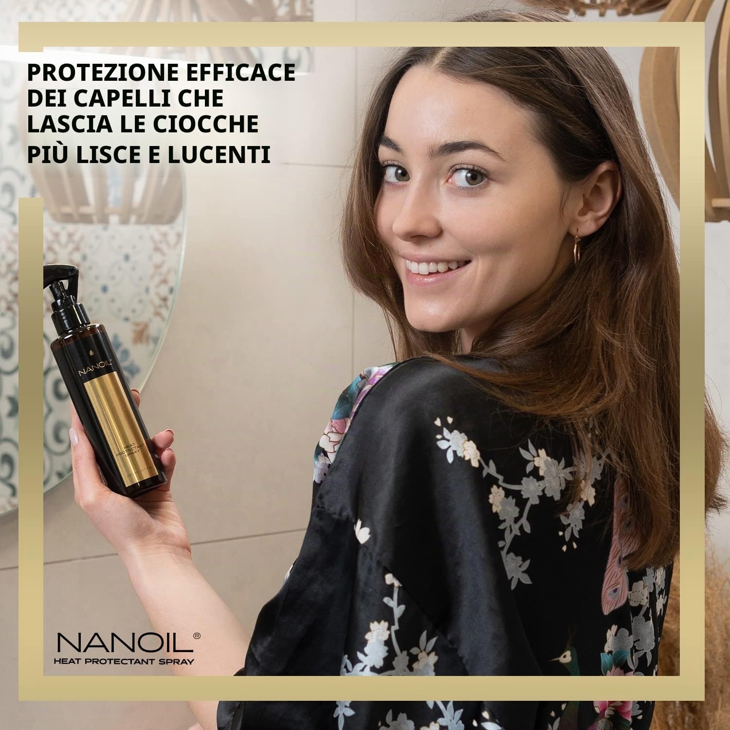 Nanoil Styling Spray Termoprotettore Capelli 200 ml Proteine Seta