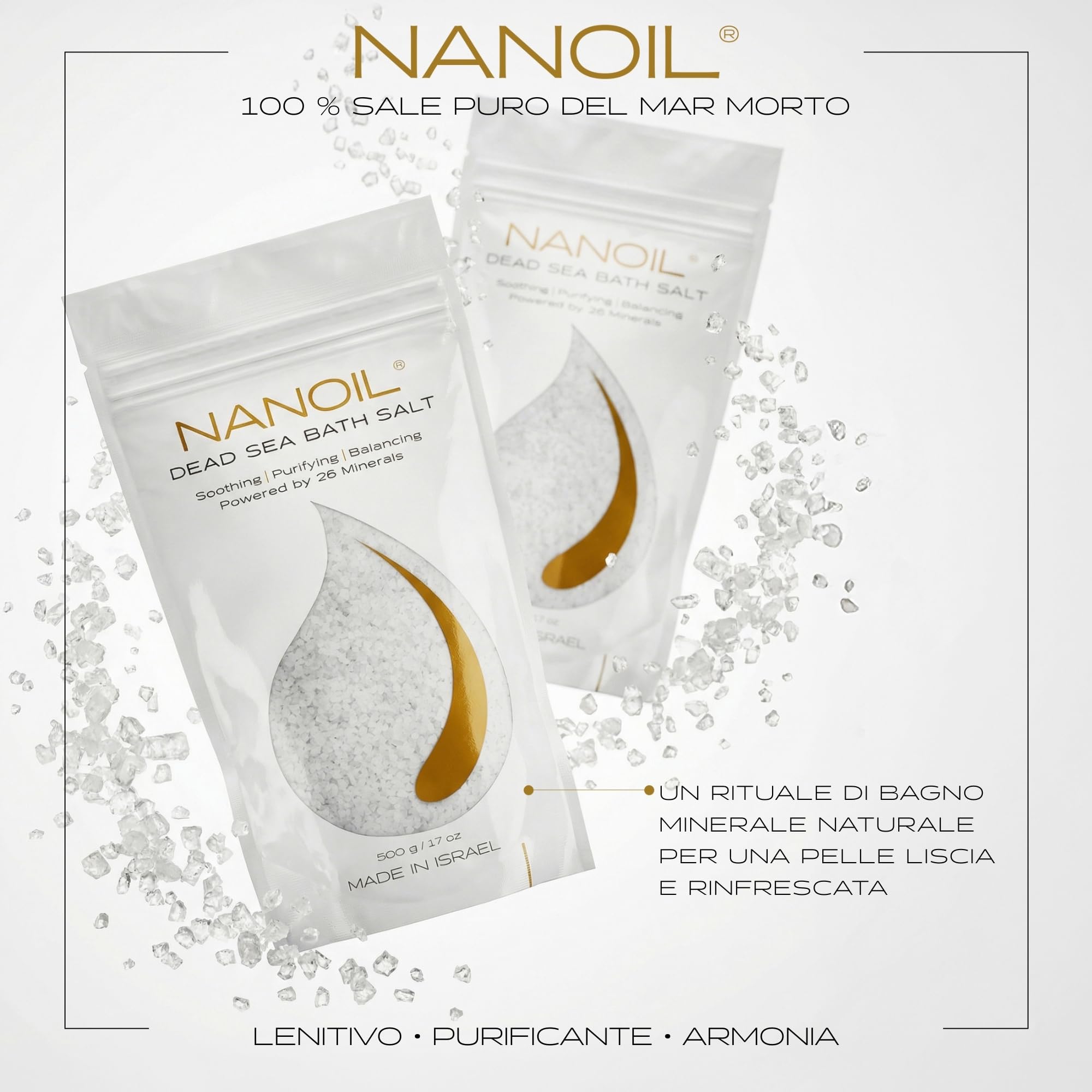 Nanoil Cura Sali Mar Morto sali bagno naturali 500 g puri