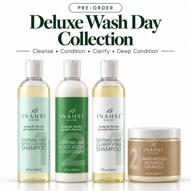 Inahsi Deluxe Wash Day Collection kit capelli ricci 4 pezzi