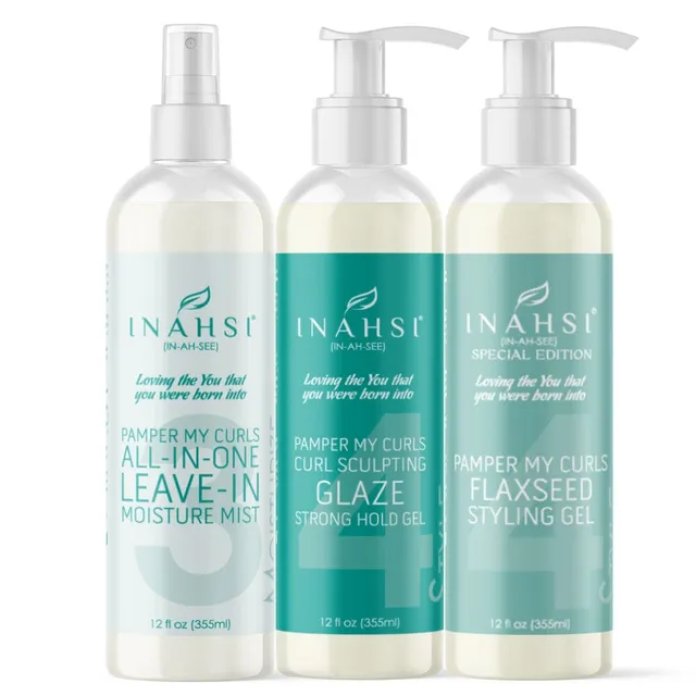 Inahsi Bundles Curls for Days Collection kit capelli 2oz ricci