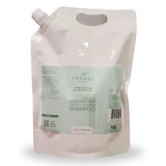 Inahsi Soothing Mint Gentle Cleansing Shampoo refill 33oz menta
