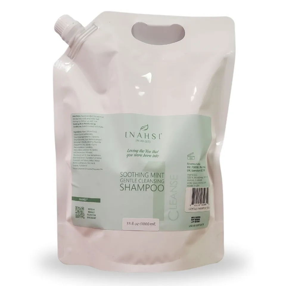 Inahsi Soothing Mint Gentle Cleansing Shampoo refill 33oz menta