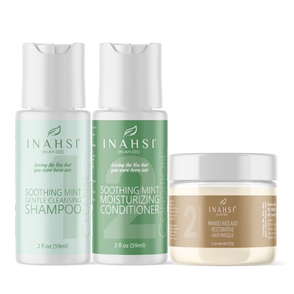 Inahsi Bundles kit wash day 12 oz menta delicato