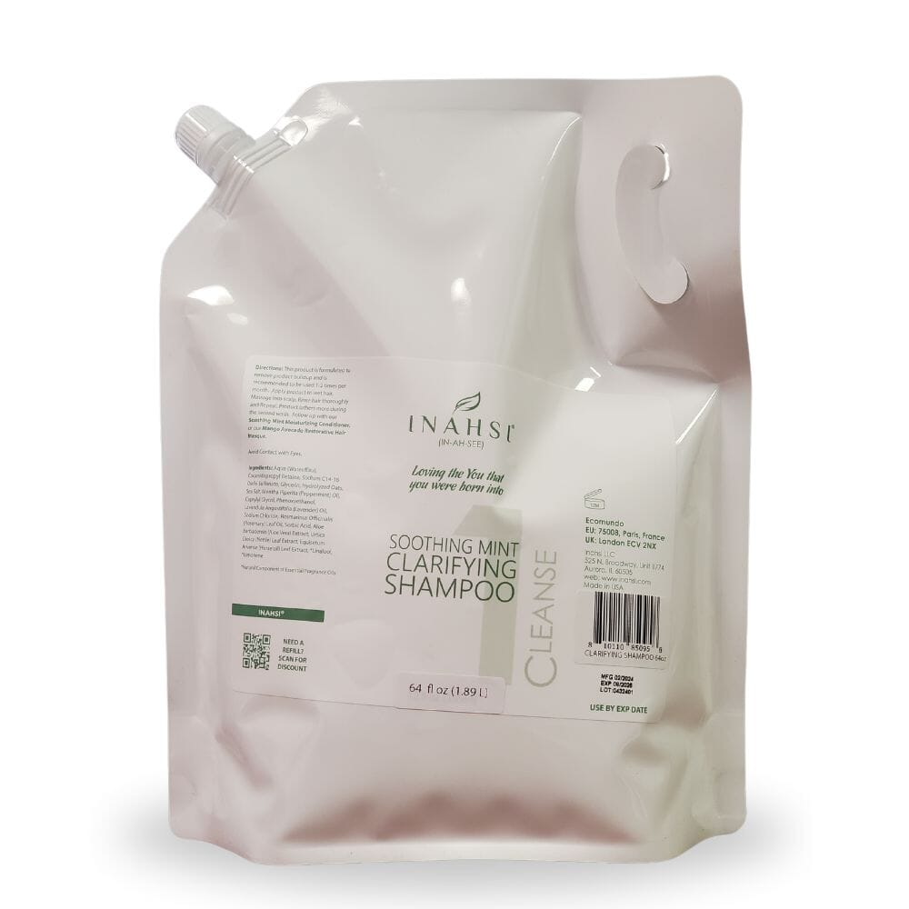 Inahsi Soothing Mint Clarifying Shampoo purificante 64oz menta