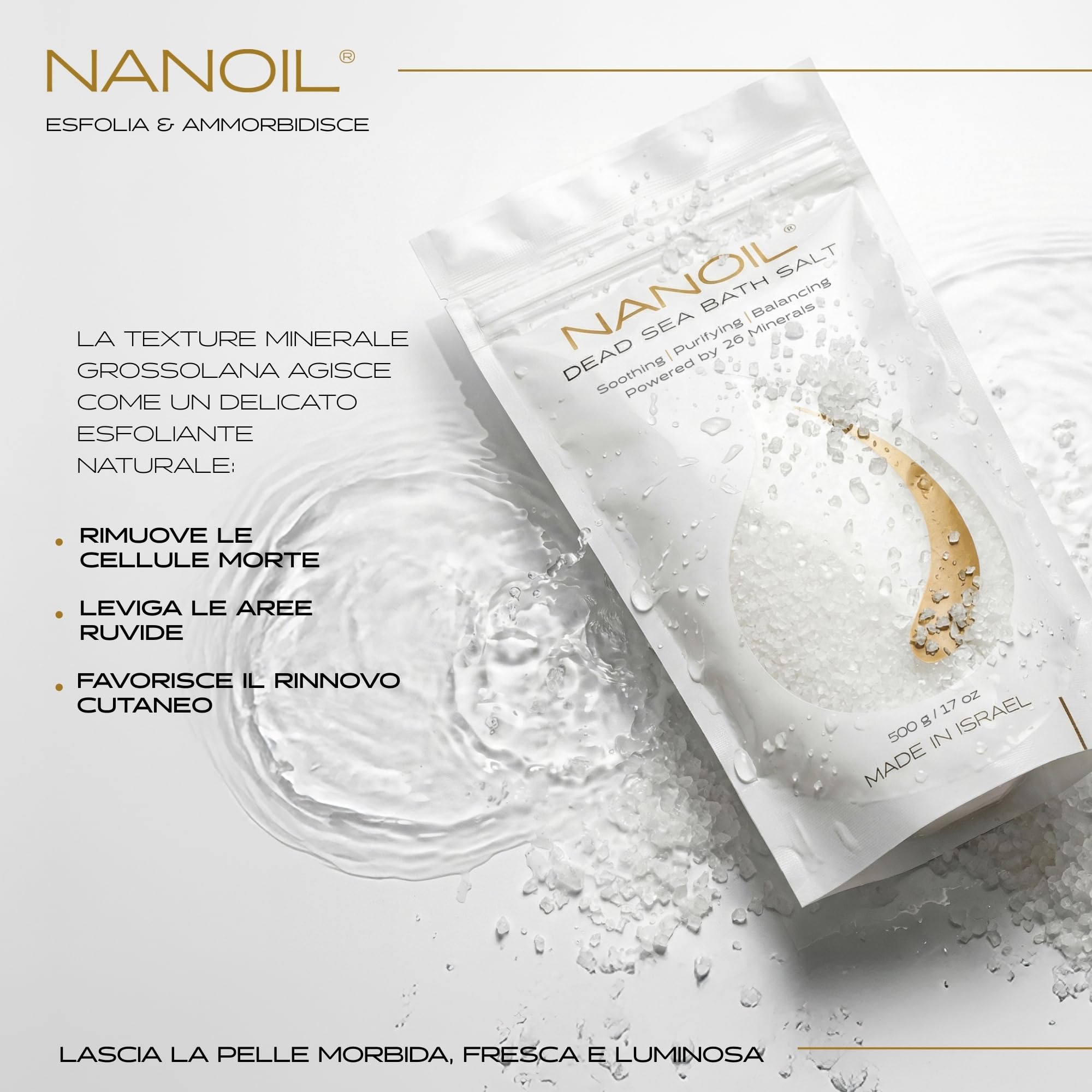 Nanoil Cura Sali Mar Morto sali bagno naturali 500 g puri