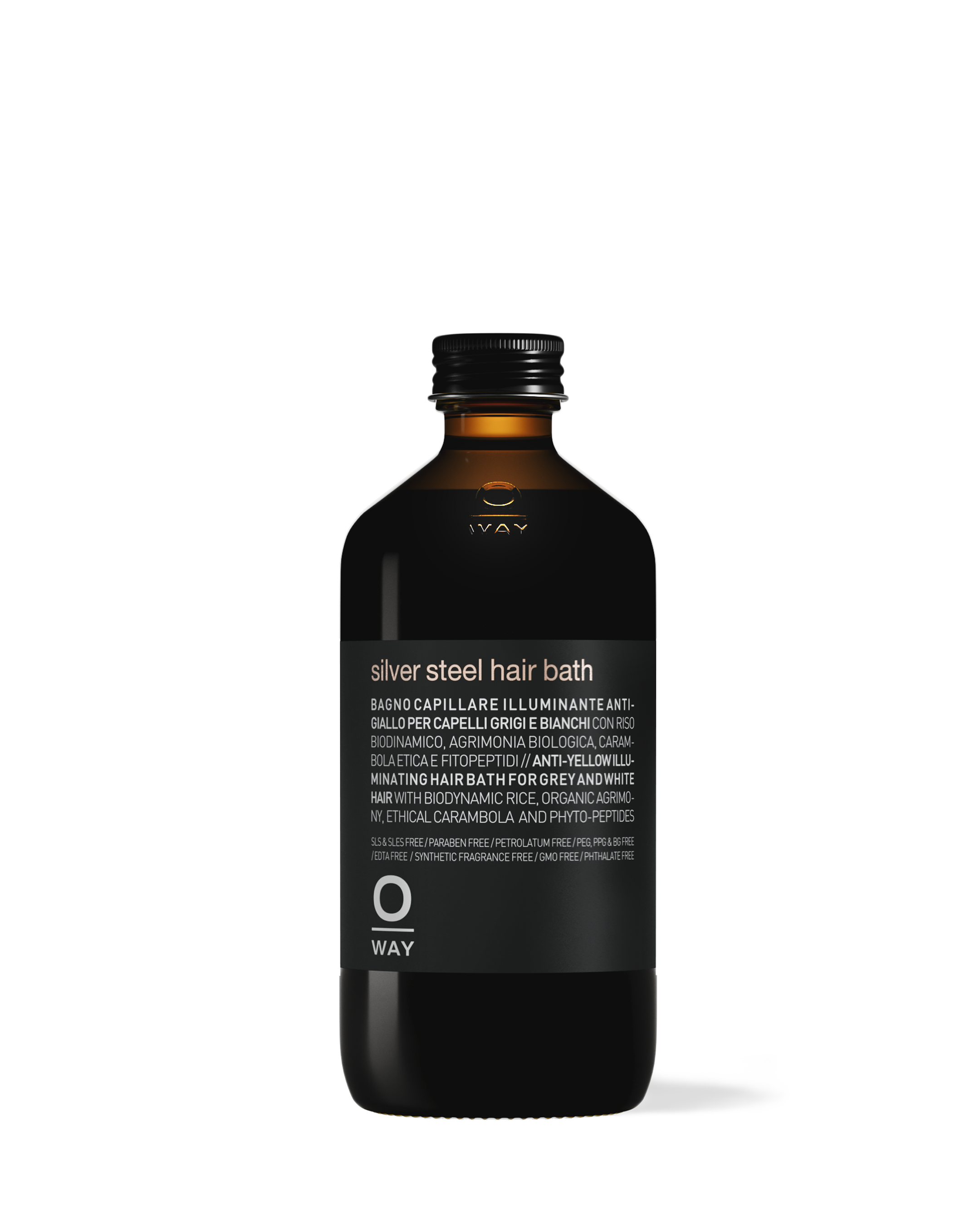 O-Way Silver Steel Hair Bath shampoo capelli grigi antigiallo