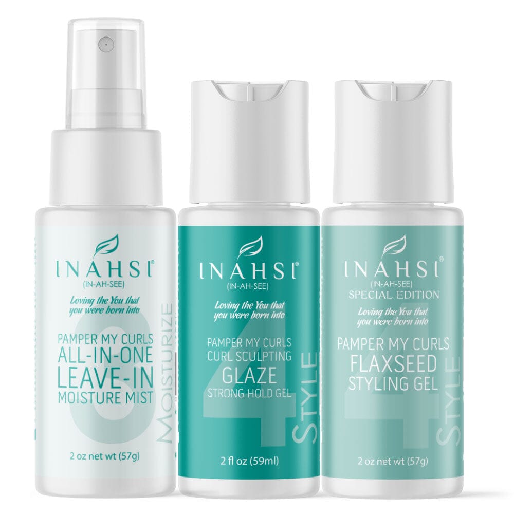 Inahsi Bundles Curls for Days Collection kit capelli 2oz ricci
