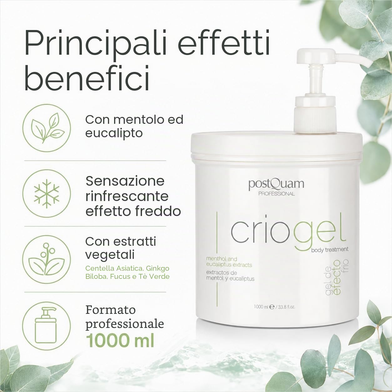 Postquam Sculpt criogel corpo 1 l effetto freddo