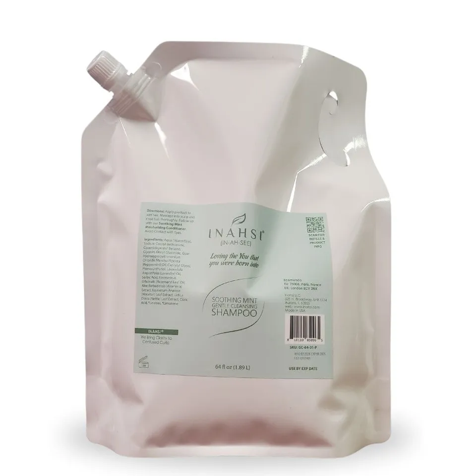 Inahsi Soothing Mint Gentle Shampoo 64oz menta