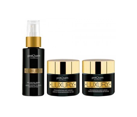 Postquam Luxury Gold kit viso antirughe 3 pezzi acido ialuronico
