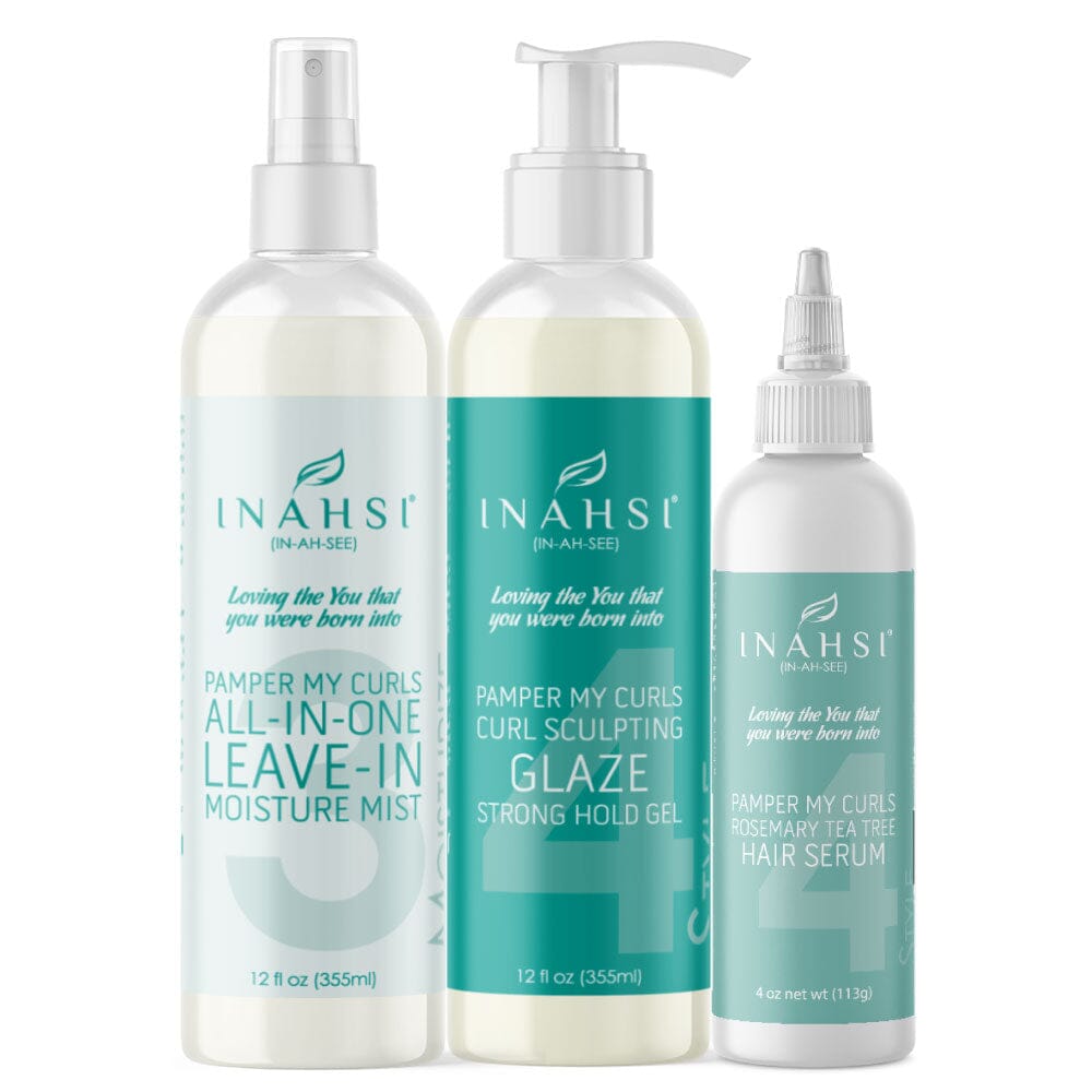 Inahsi Bundles Pamper My Curls Kit Ricci Glaze Mist Siero