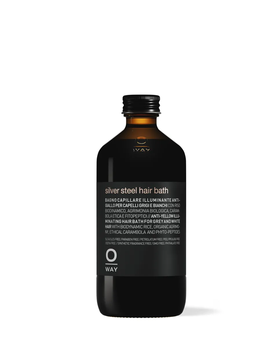 O-Way Silver Steel Hair Bath shampoo capelli grigi antigiallo