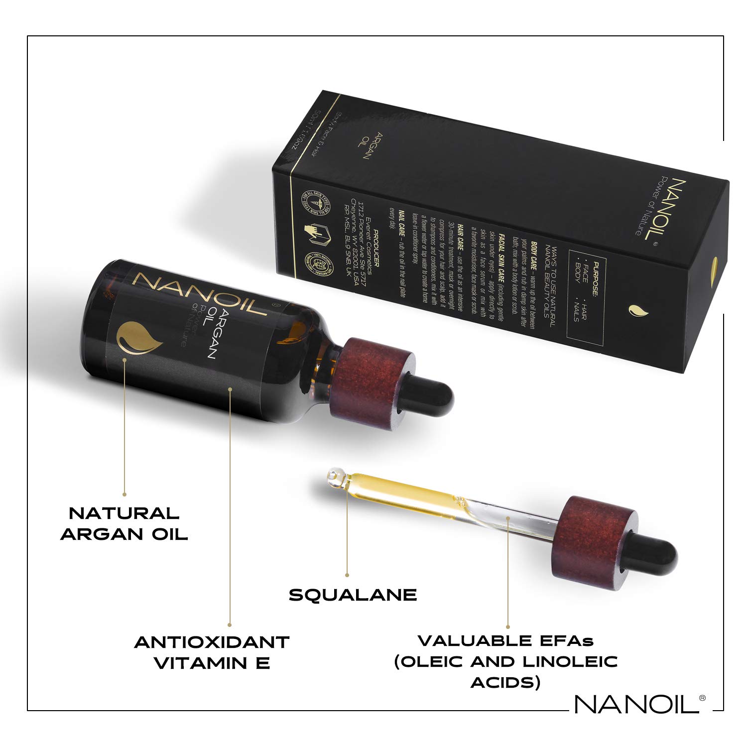 Nanoil Olii Olio Argan Viso Corpo Capelli 50 ml