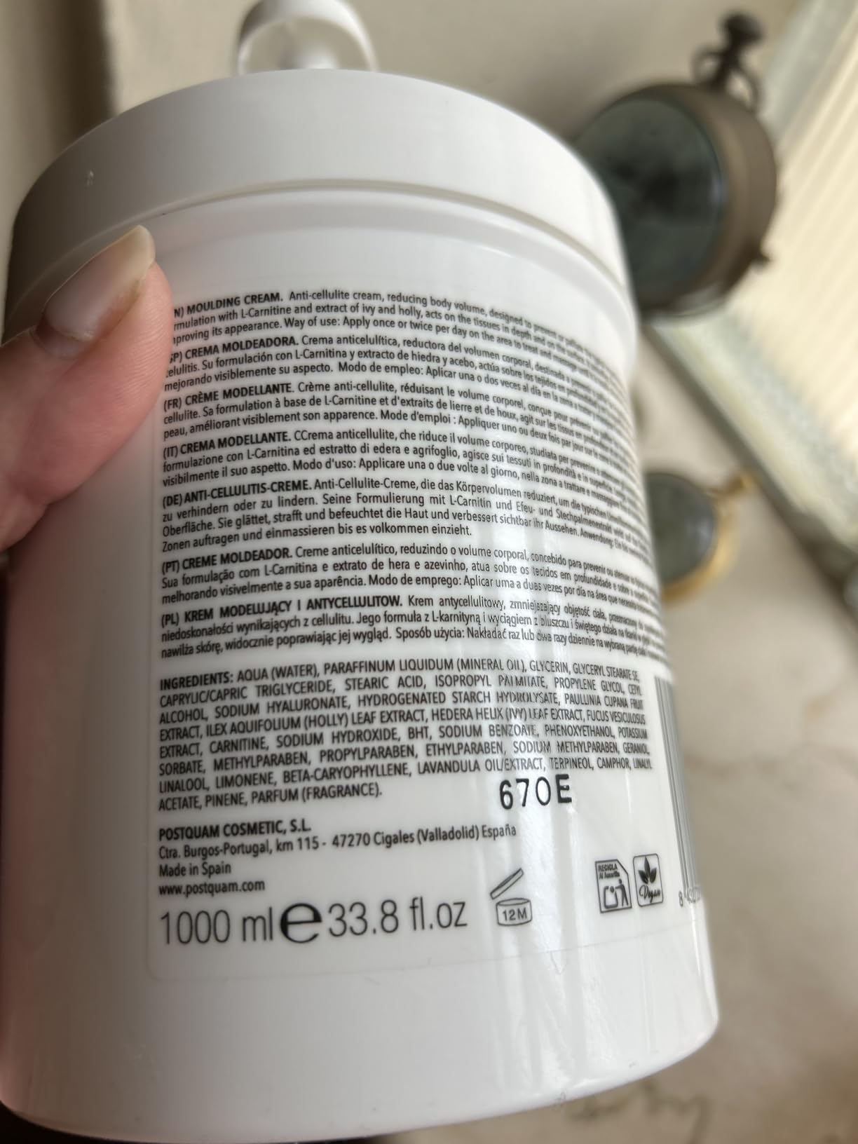 Postquam Sculpt Crema Corpo Modellante 1000 ml Caffeina