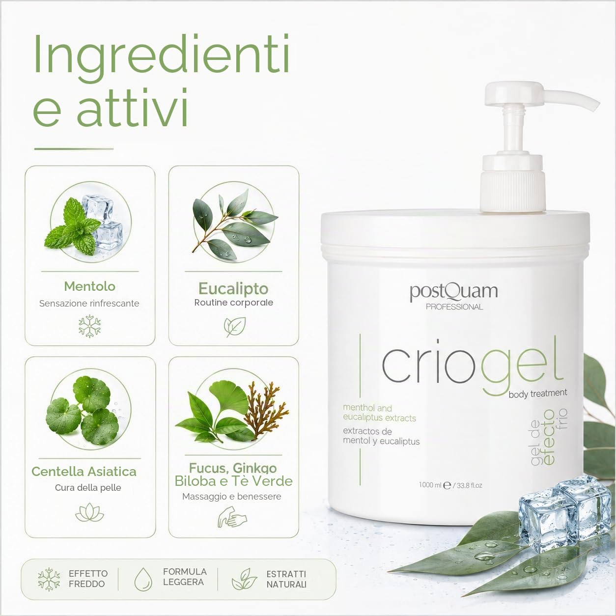 Postquam Sculpt criogel corpo 1 l effetto freddo