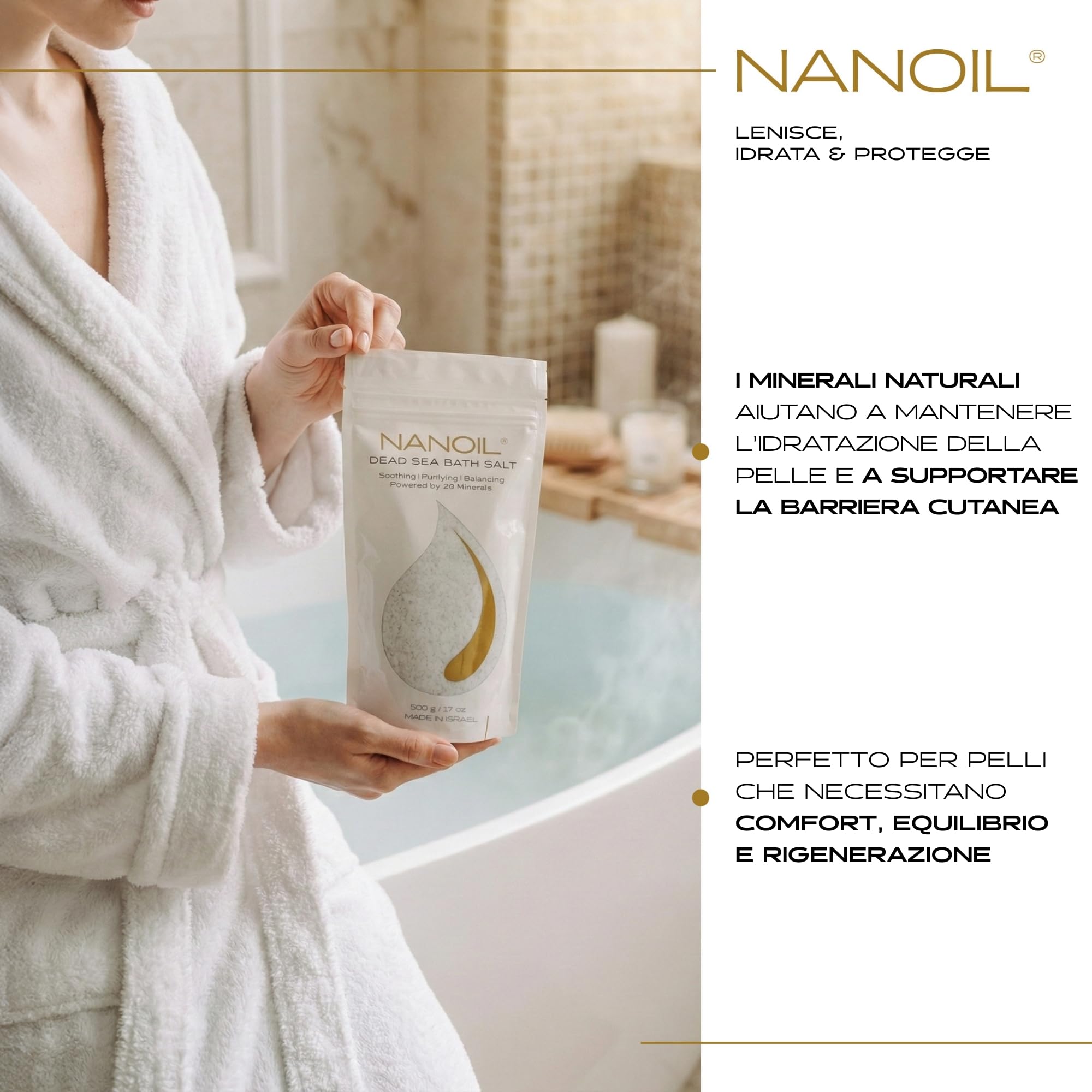 Nanoil Cura Sali Mar Morto sali bagno naturali 500 g puri